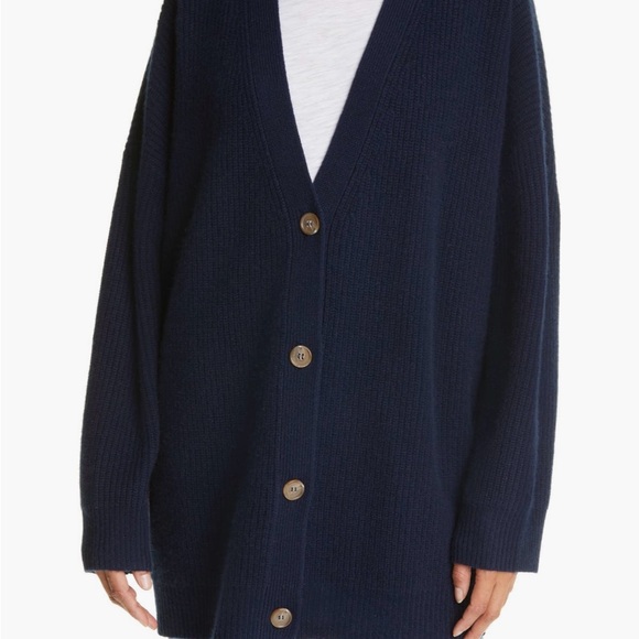 Jenni Kayne Navy 100% Cashmere Cocoon Cardigan Sweater - Picture 1 of 16